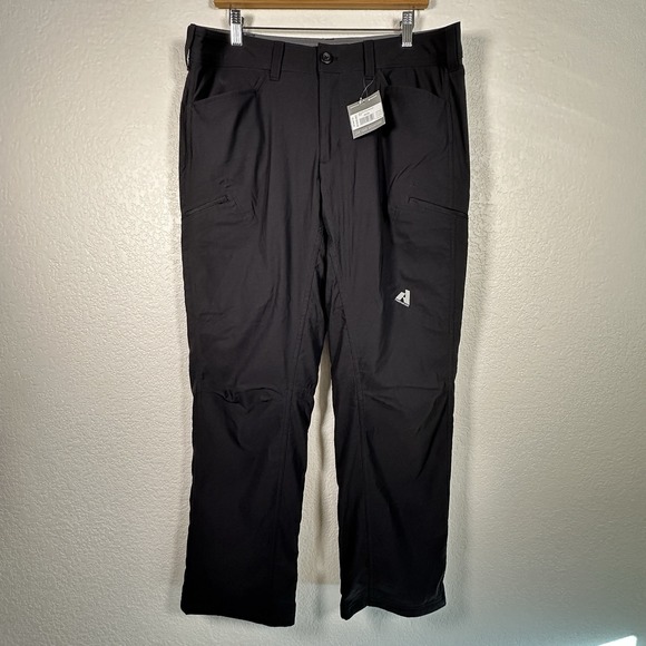 NWT Eddie Bauer Men's Lined Guide Pro Pant Black UPF Stretch Cargo 36x32 - Picture 2 of 13
